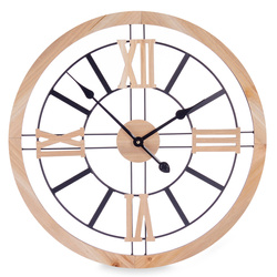 Ceas de perete mansarda, MDF + metal, 60 cm