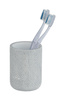 Suport periuta de dinti RAJA, efect piatra, Ø 7,8 cm, gri, Wenko