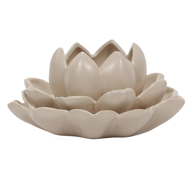 Suport pentru canapea floare de lotus din porțelan, 12,5 x 13 x 6,5 cm