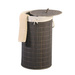 Cos de rufe din bambus cu sac din material textil, 35 x 60 cm