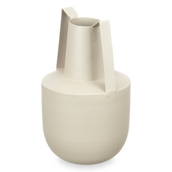 Vaza metalica de culoare pastelata cu manere, 21 cm