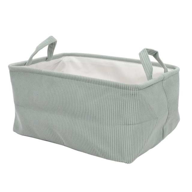 Coș de depozitare cu mânere, din poliester, 40 x 29 x 22 cm