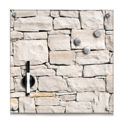 Tablă memo Stone din sticlă, pentru notițe și magneți, 40 x 40 cm, ZELLER