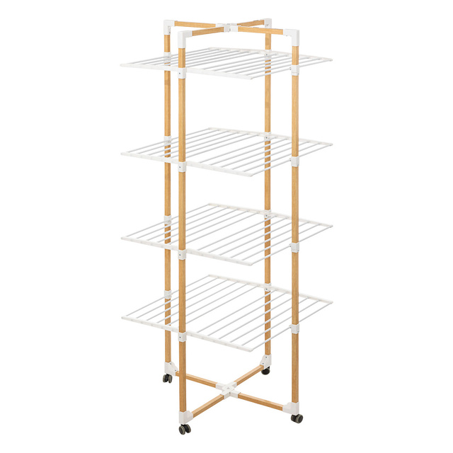 Suport vertical pentru uscat haine modular, 69 x 68.5 x 175 cm