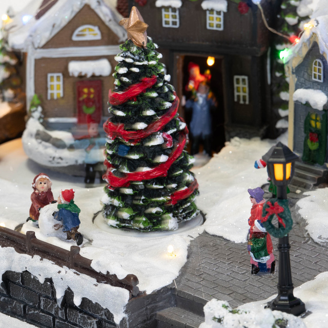 Figurina scena de Craciun mobila cu iluminare, 45 x 20,5 cm