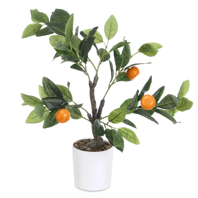 Pom tree decorativ portocaliu, 58 cm