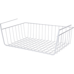 Coș suspendat pentru fructe, metalic, gri deschis, 40 x 25,5 x 14,3 cm