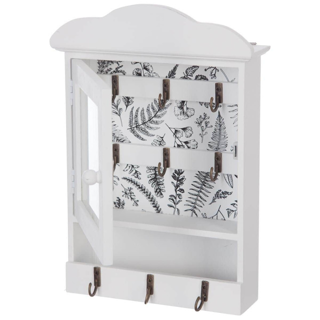 Dulap chei din lemn, cutie depozitare, stil vintage, 6 carlige