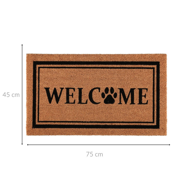 HELLO covor fibra de cocos, 45 x 75 cm