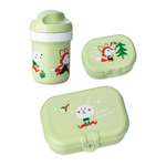 Set: sticlă de apă 200 ml și cutie de prânz HOP ON AT HOME, 3 piese, KOZIOL