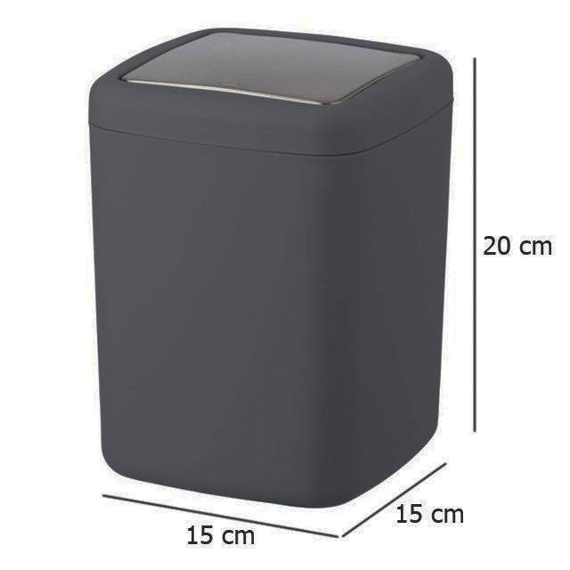 BARCELONA coș de gunoi pentru baie, 3 L, antracit, WENKO