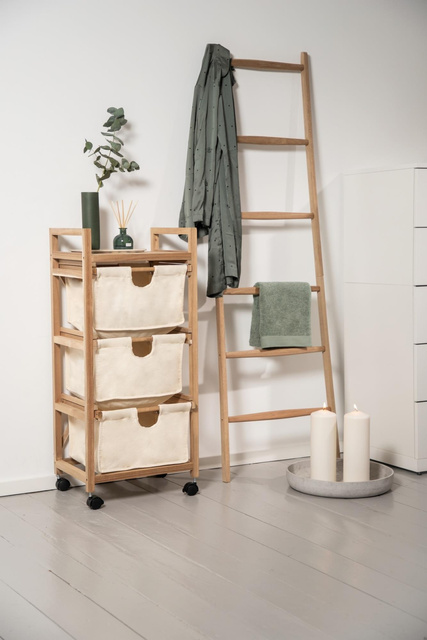 Raft baie ACINA cu trei niveluri, materiale, lemn de salcâm, WENKO