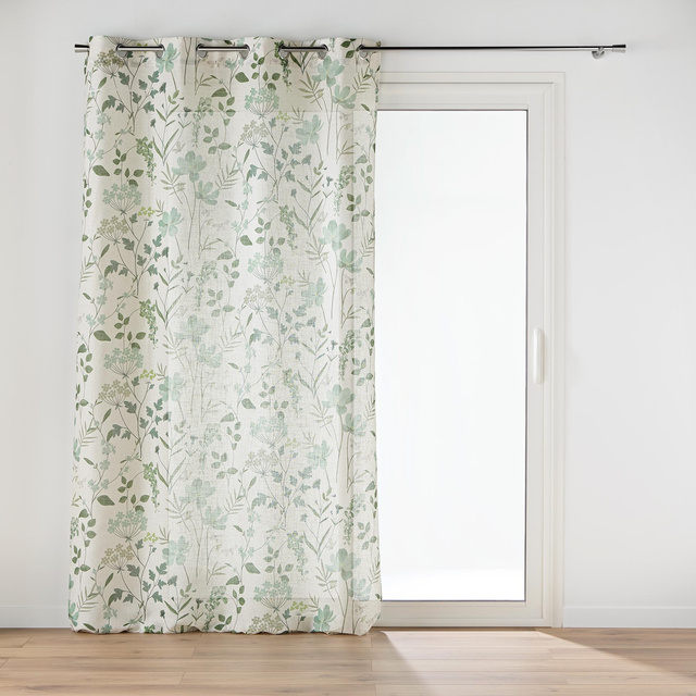 Perdeau cu ochiuri, efect de in, 140 x 260 cm, PALMIFLORA