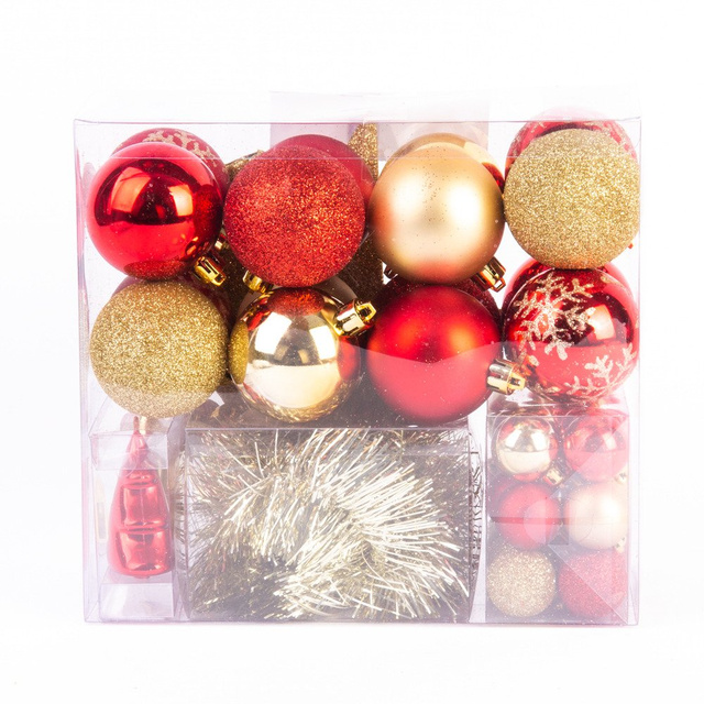 Set 44 globuri pentru brad + stea