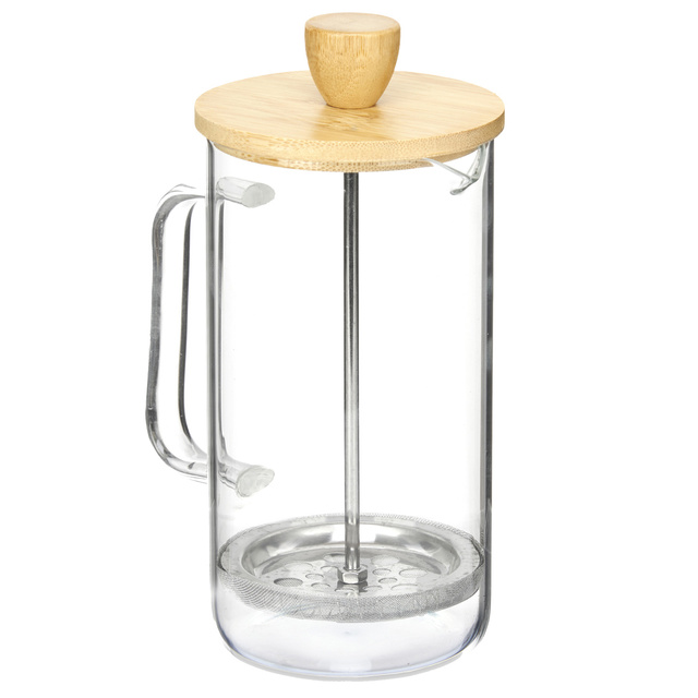 Carafa din sticlă, capac din bambus, 600 ml