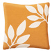 Perna decorativa Lour, model cu frunze brodate, bumbac, 40 x 40 cm