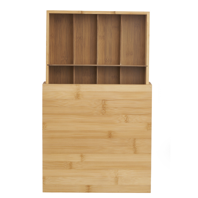 Recipient din bambus pentru capsule de cafea, 8 compartimente, 30 x 30 cm