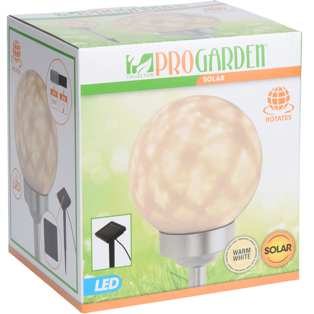 Lampa solara sfera, Ø 15 x 47 cm, 4 LED-uri