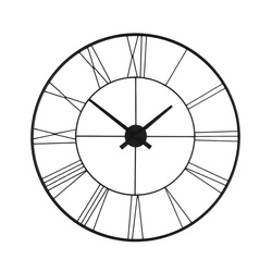 Ceas de perete în stil industrial ARATIO, Ø 70 cm, negru