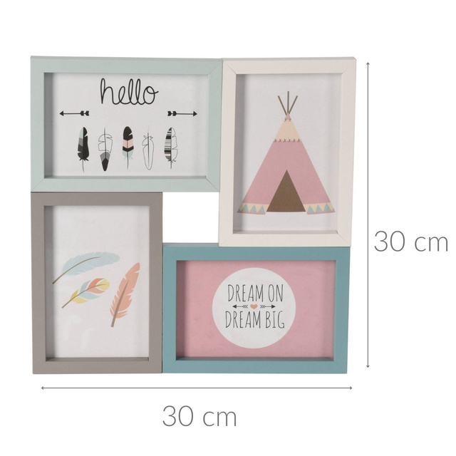 Rama foto 10 x 15 cm, MDF, colorat