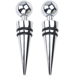 Dop pentru sticle de vin, reutilizabil, metal, 2 buc