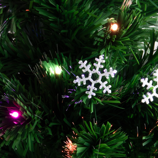 Brad artificial cu iluminare si stea, 90 cm