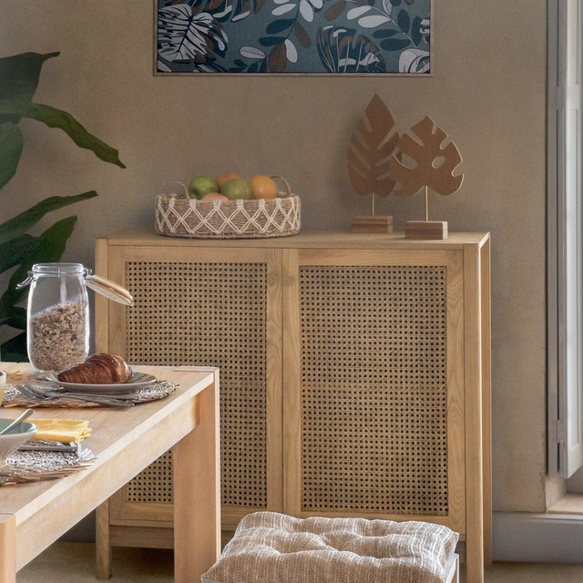 Tavă decorativă din iarbă de mare, Ø 38,5 cm