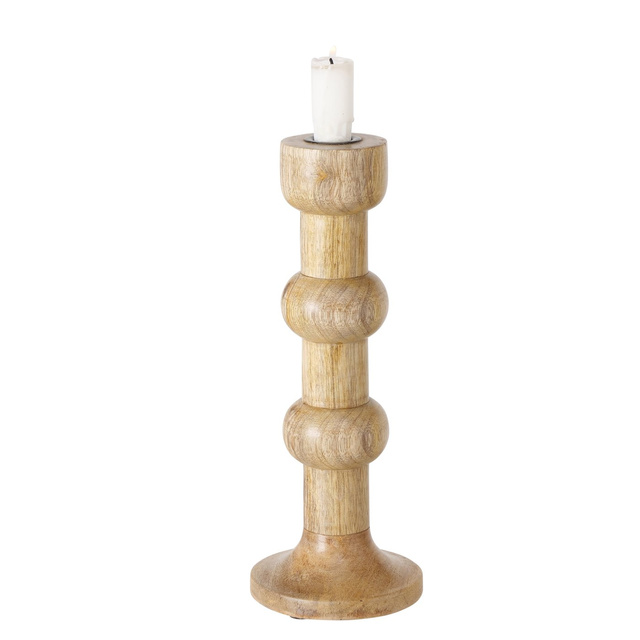 Set 2 sfeșnice din lemn sculptate Bubbles