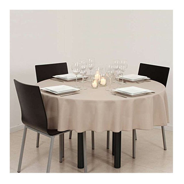 Fata de masa rotunda rezistenta la pete, decor practic pentru masa