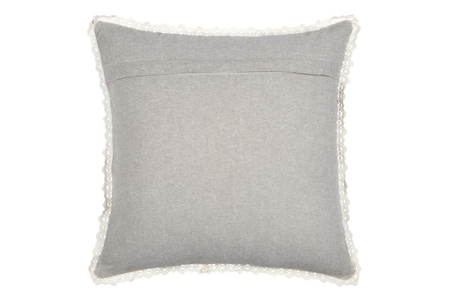 Perna decorativă CLARINE cu dantelă, 40 x 40 cm