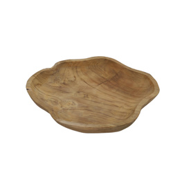 Fructiera decorativa din lemn de tec, 35x30x4 cm