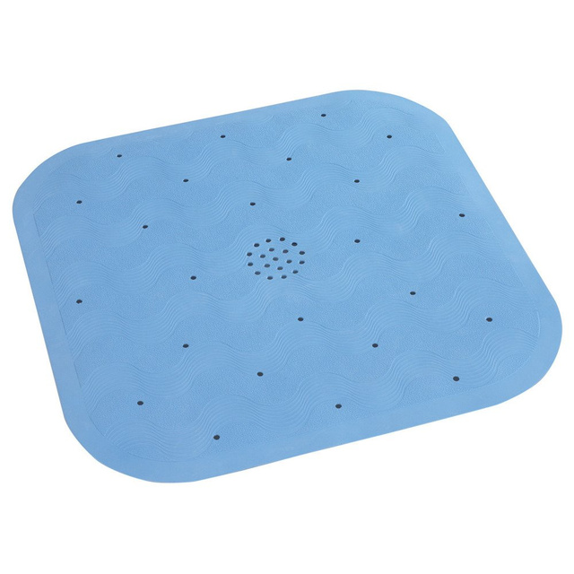 Covoare antiderapante pentru cada NATURAL RUBBER, 45 x 45 cm, albastru