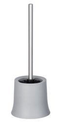 Perie pentru toaletă și recipient din plastic, WENKO, gri