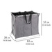 Coș pentru rufe textile Trio cu cadru din oțel, cos pliabil cu trei secțiuni - 130 l, 59 x 57 x 38 cm, WENKO