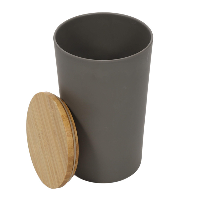 Recipient de baie cu capac din bambus, Ø 11,5 cm, KESPER