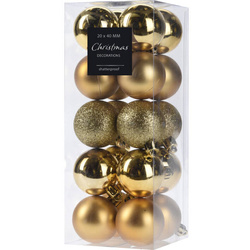 Set globulete de Crăciun, 20 buc, Ø 4 cm