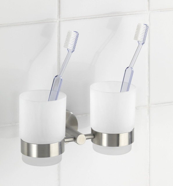 Recipient pentru periuțe de dinți BOSIO MATT - oțel inoxidabil, WENKO
