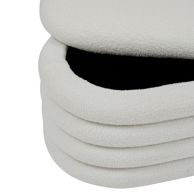 Scaun pentru hol GIULIA boucle, cu spațiu de depozitare, 110 x 46 x 40,5 cm