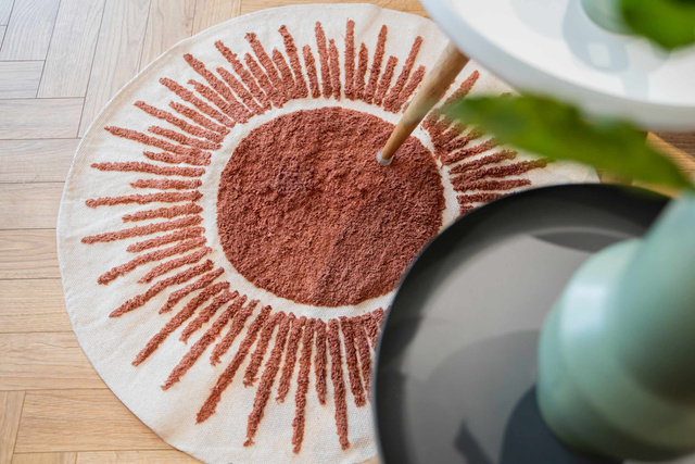 Covor rotund ALI, din bumbac, 90 cm