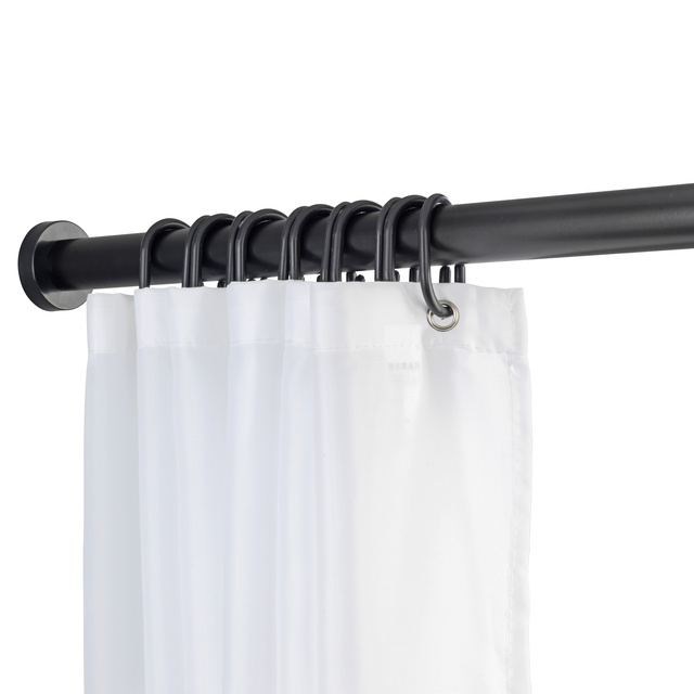 Bara de dus telescopica LUZ, Ø 2,8 cm, 70-115 cm, neagra, WENKO