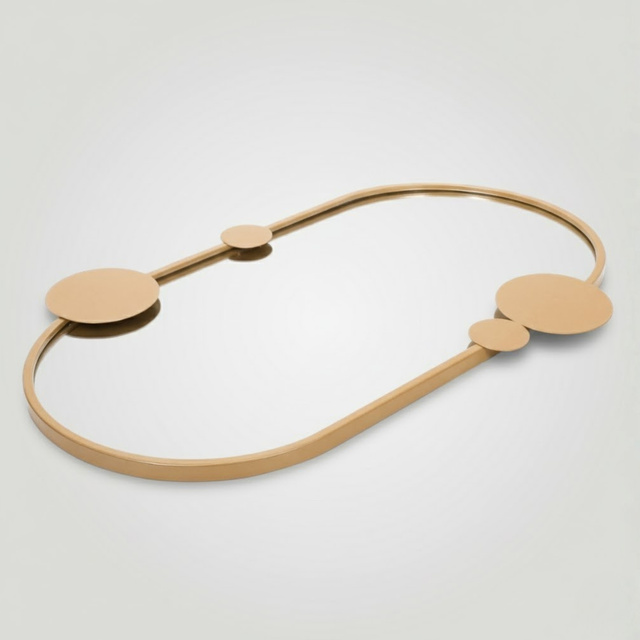 Oglindă de perete SAANA cu decorațiuni geometrice, 46 x 76 cm