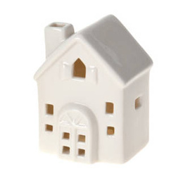 Casa decorativa din ceramica LED, 8 cm