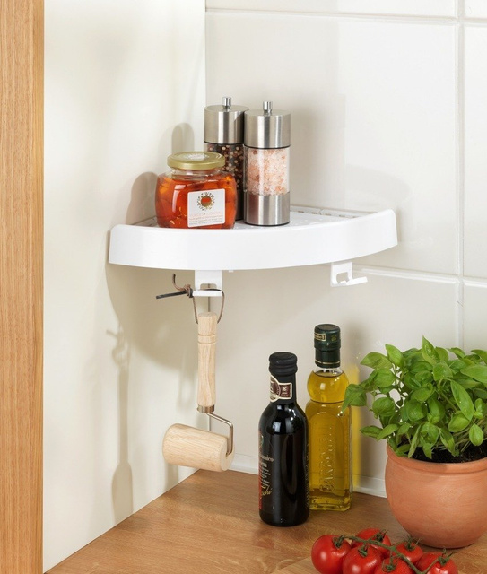 Raft baie cu montare pe colt, Alb, Allstar