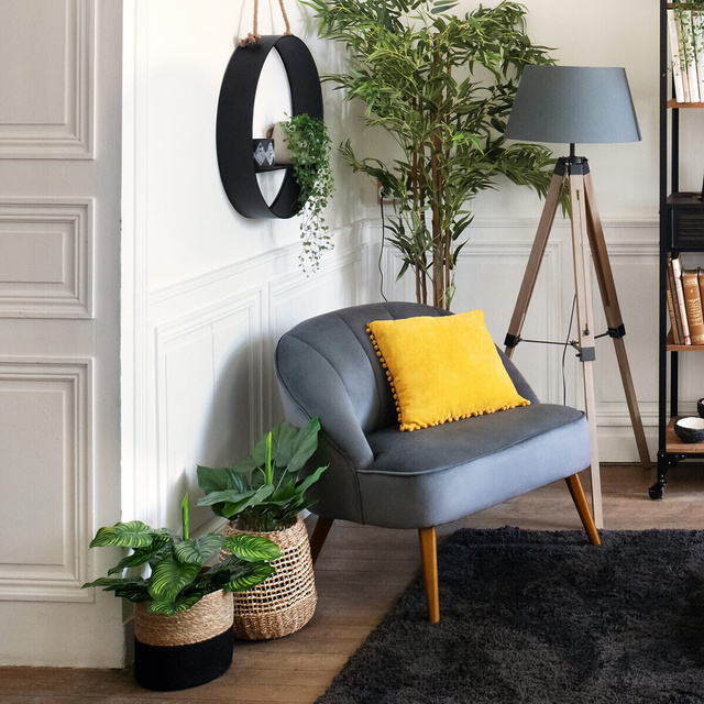 Lampă de podea din lemn, cu picioare si abajur Lampă RUNO pe un suport reglabil, înălțime 145 cm