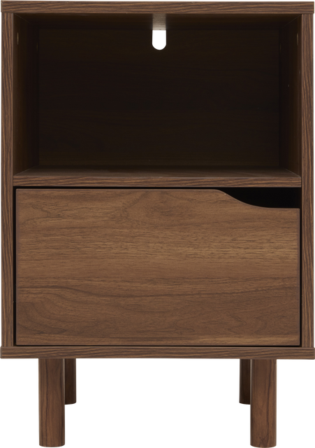 Noptieră SLIDY, culoare lemn închis, 40 x 57,5 x 40 cm