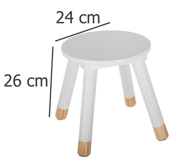 Taburet COPIL - taburet cu patru picioare, inaltime: 26 cm, Ø 24 cm