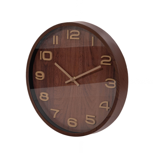 Ceas de perete, cadran stil lemn, Ø 30,5 cm