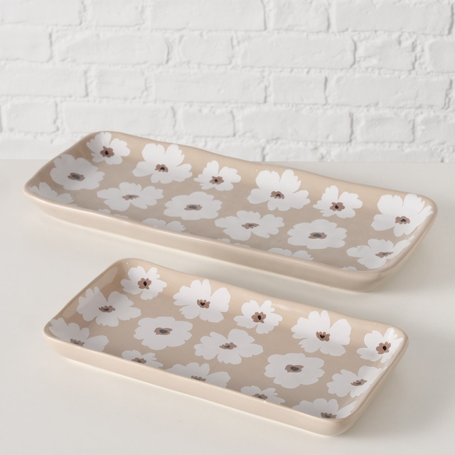 Farfurii cu flori ceramice, 13 - 15 cm, CANEA