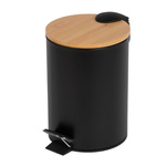 Coș de baie ZETRU, 3 l, cu capac din bambus