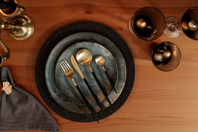 Farfurie decorativa cu sclipici, diametru 33 cm